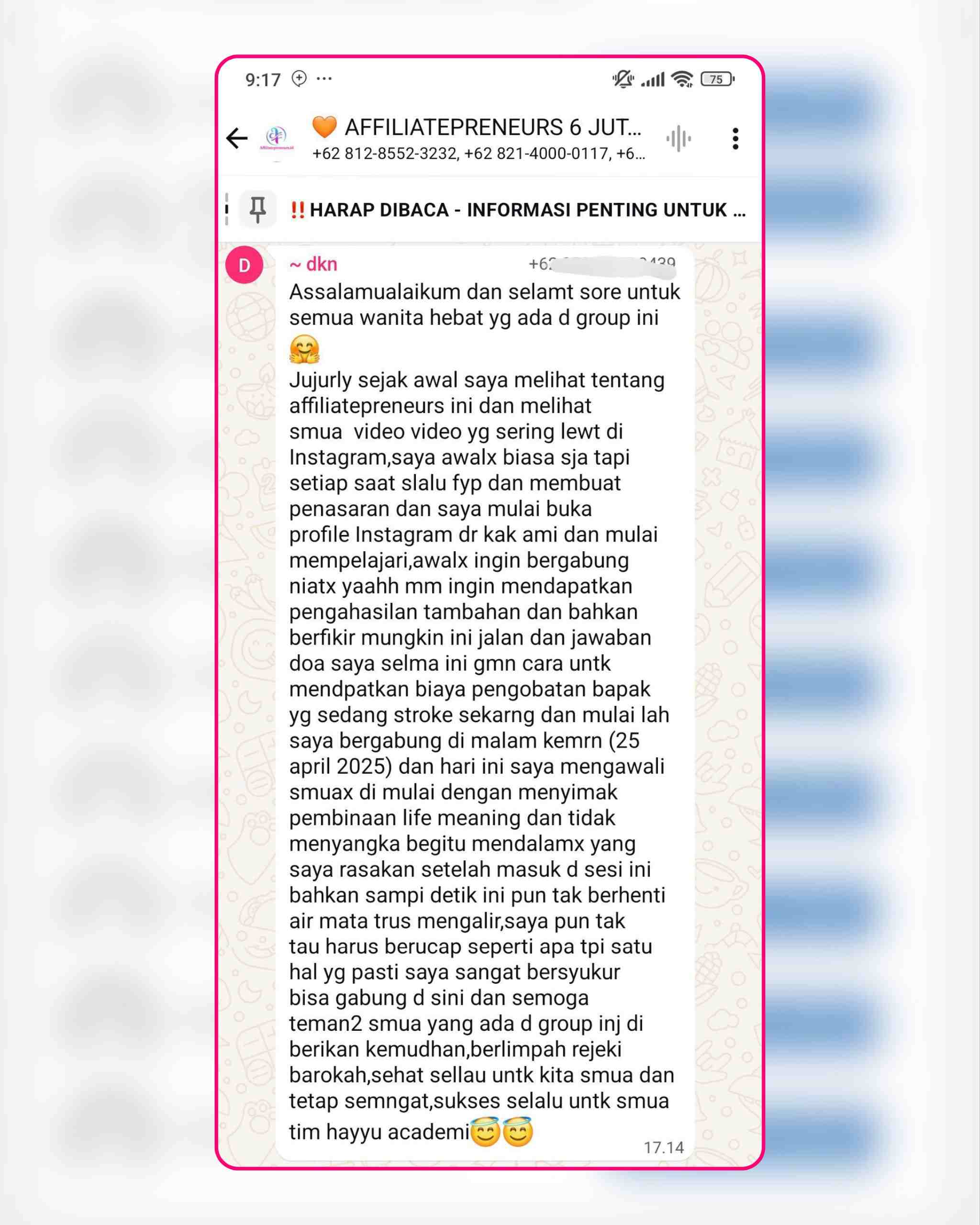 Testimoni Affiliatepreneurs 5