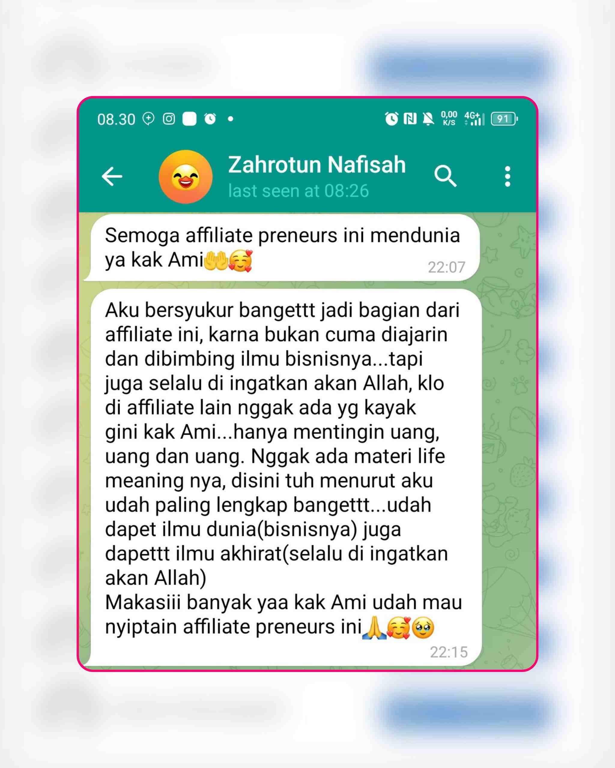 Testimoni Affiliatepreneurs 6